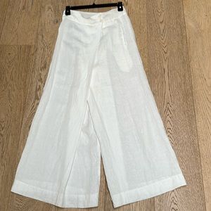 100% Italian Linen Palazzo Pants NWOT